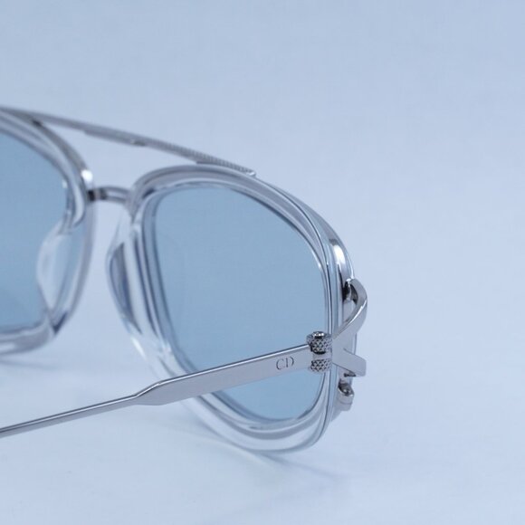 🕶️ New Dior NEODIOR S1U 88I0 Sunglasses - Silver Frame, Light Blue Lenses - Picture 7 of 10
